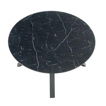 Фото4.Розкладний стіл VERTIGO 130 (180) x130 Halmar чорний мармур